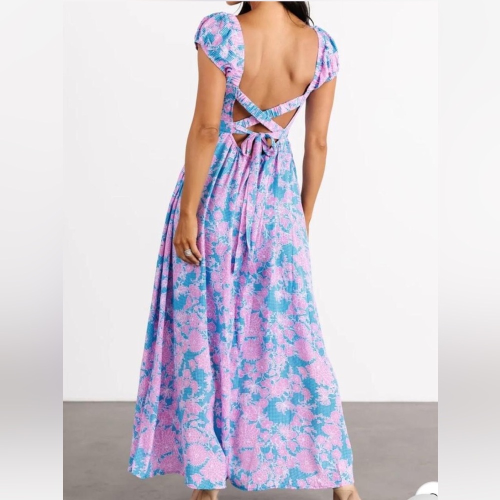Baltic Born Pink & Blue Floral Maxi Dress - Picture 2 of 8